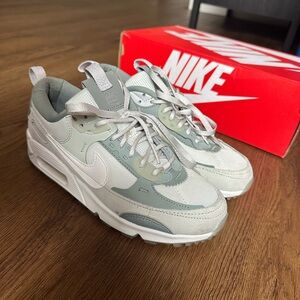 Nike Light Green and White Air Max 90 Futura